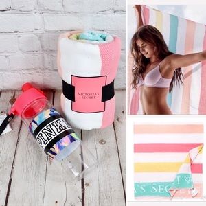 VS PINK Beach Blanket and Water Bottle Set